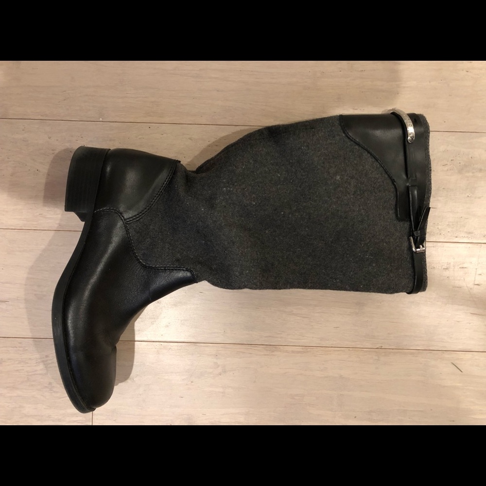 Tommy Hilfiger grey wide calf riding boots